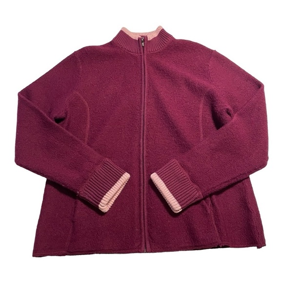 Cabela's Cardigan Sweater Women's L
Wool Blend Maroon Thick Warm - Picture 4 of 8